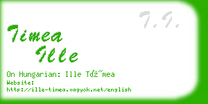 timea ille business card